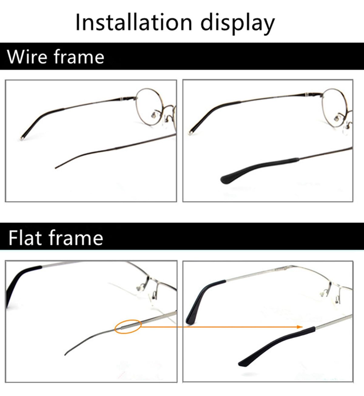 Durable silicone eyeglass temple tips applied to eyewear