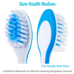 Ergonomic handle of DurbaLife Gum Health Medium Toothbrush Red/Green