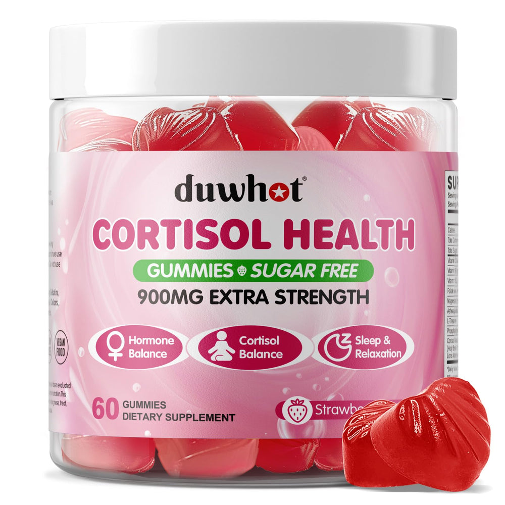 duwhot Cortisol Gummies bottle with 60 count label