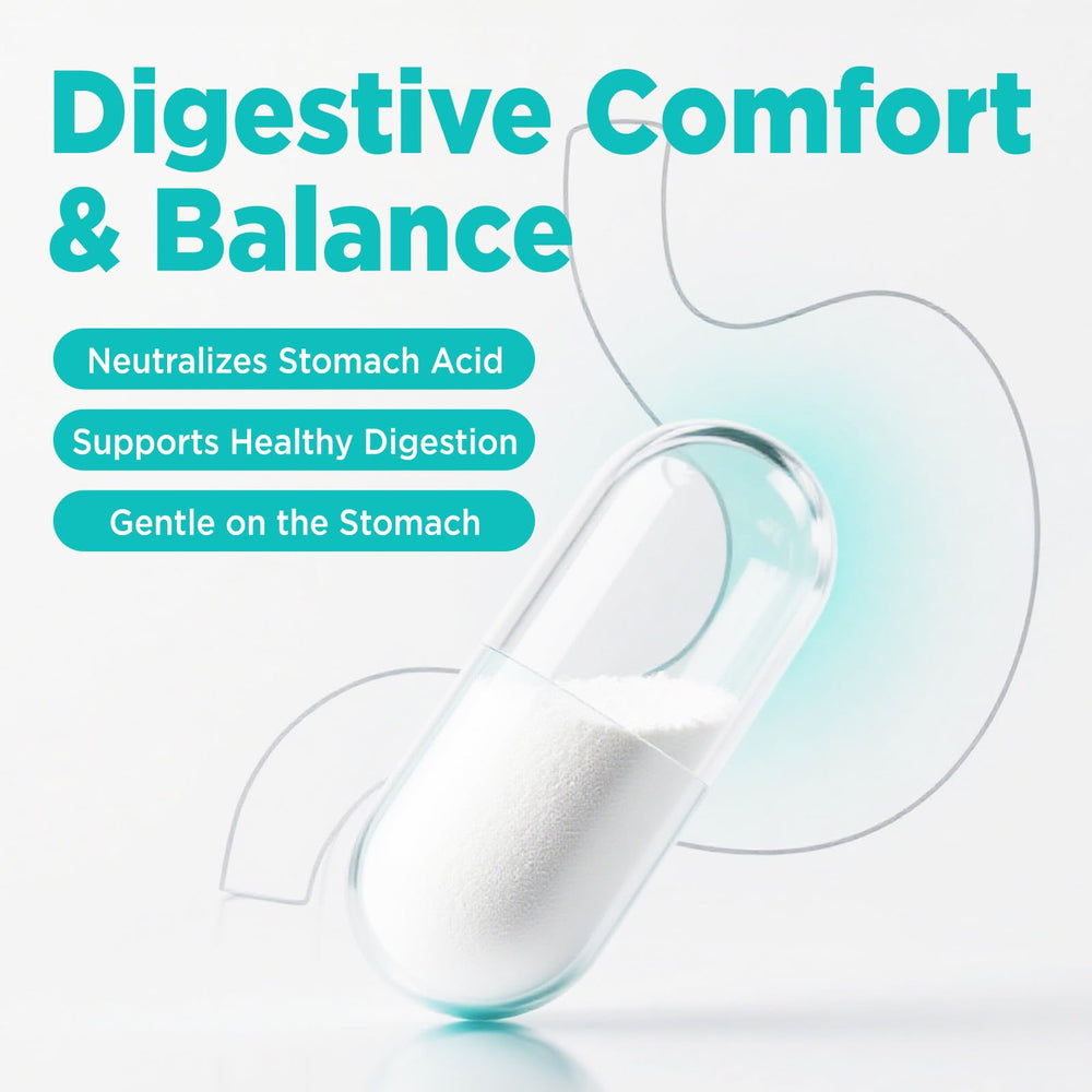 Close-up of Duwhot Magnesium Carbonate 500mg capsules