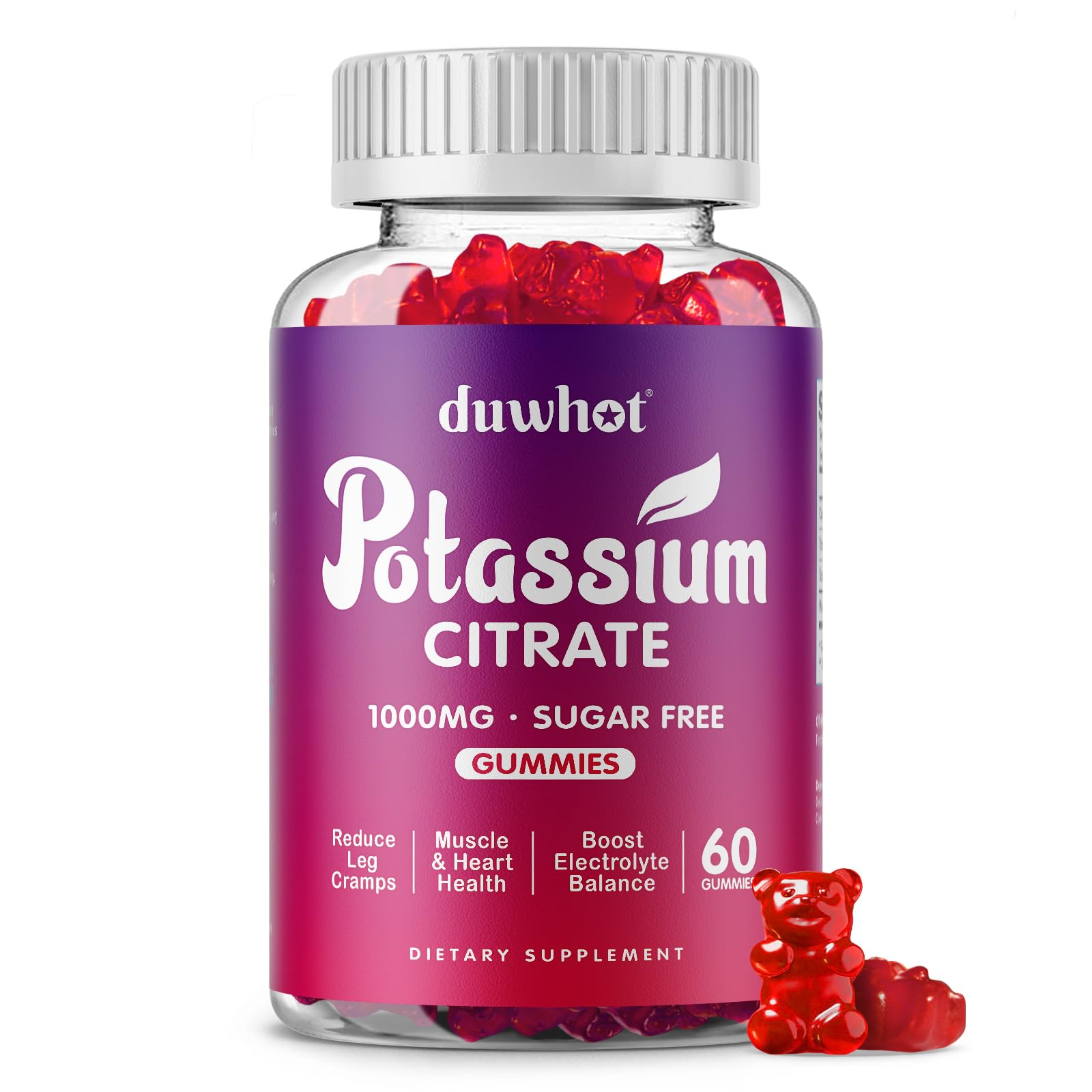 duwoh Potassium Citrate 1000mg Gummies bottle on white background