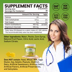 B2 riboflavin 400mg gummies for migraine relief and nervous system support