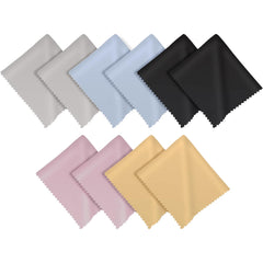 Colorful DVLOL microfiber cleaning cloths, 6x7 inches, front view