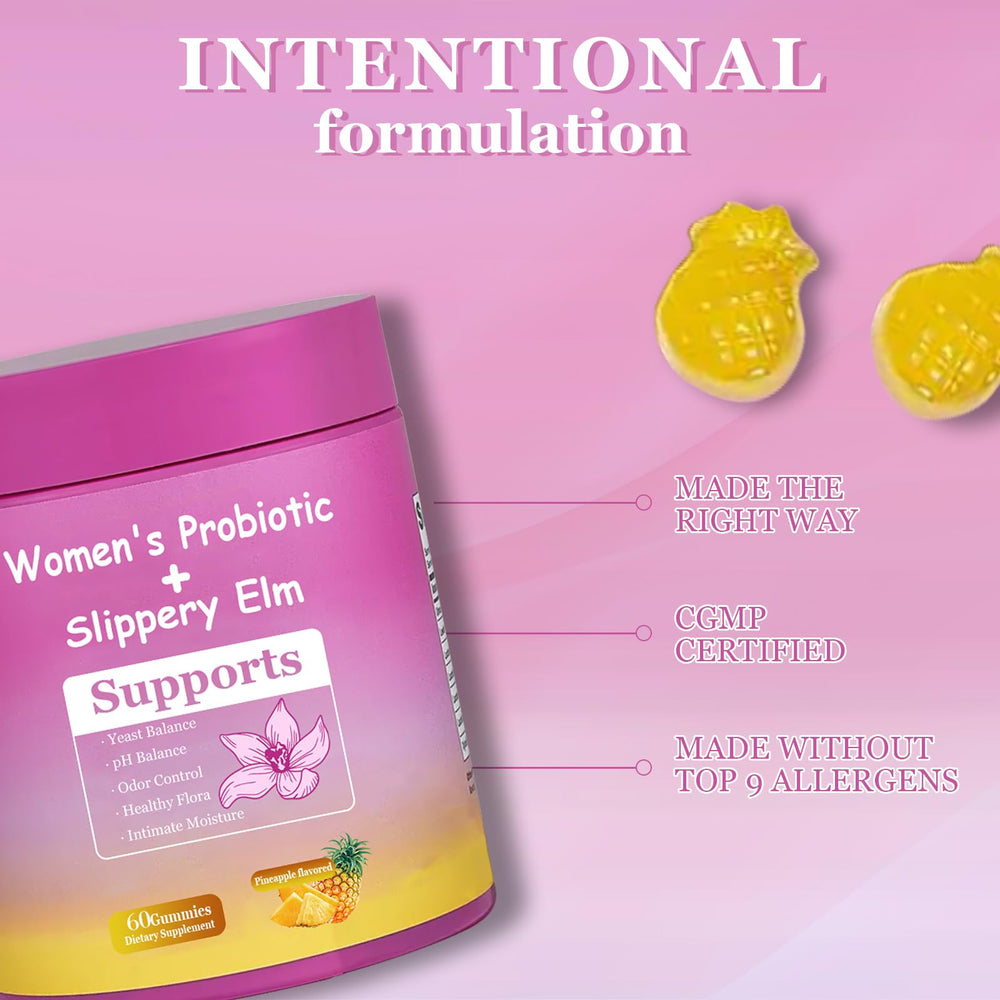 Close-up of pineapple-flavored gummies for women