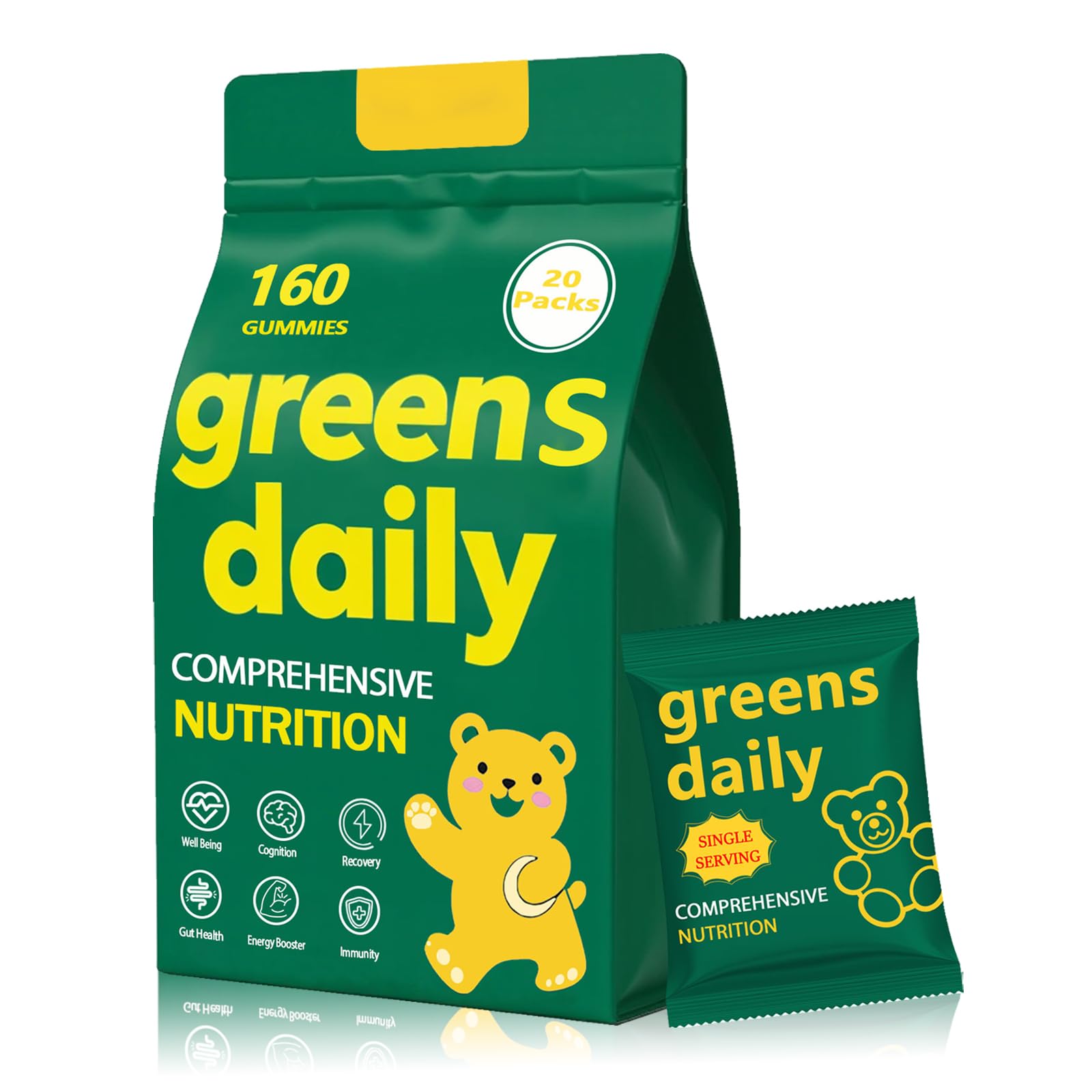 DYDUON Greens Gummies bottle front view