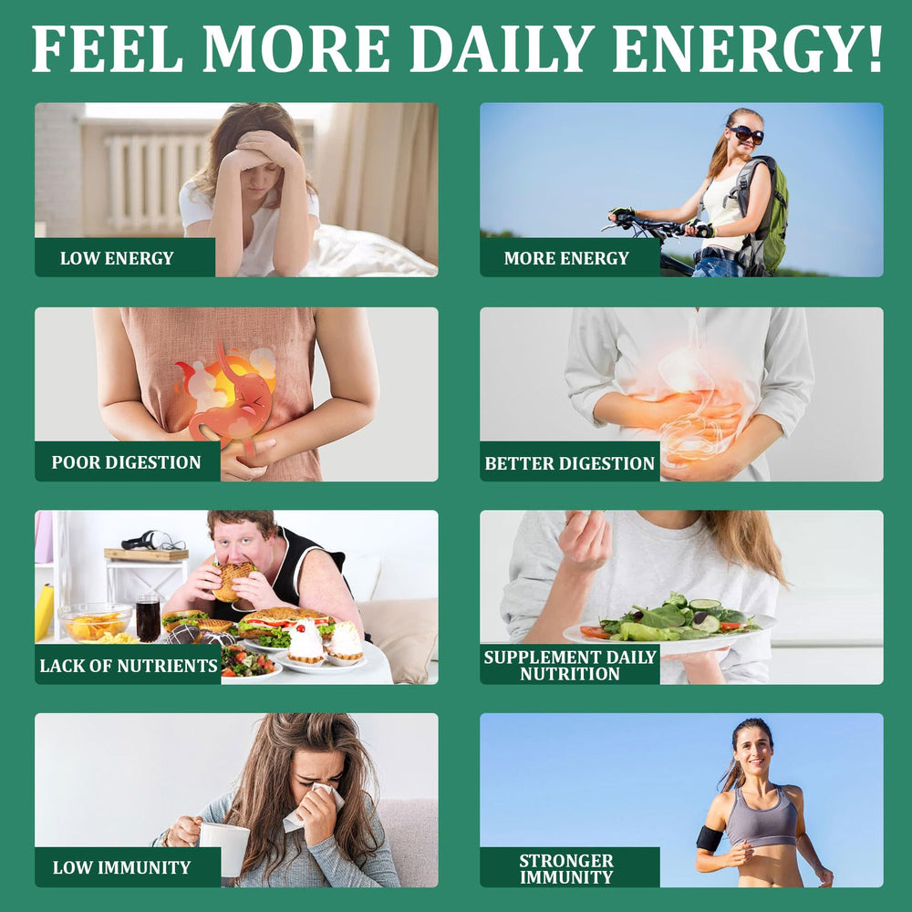 Product image highlighting chlorella and spirulina greens gummies