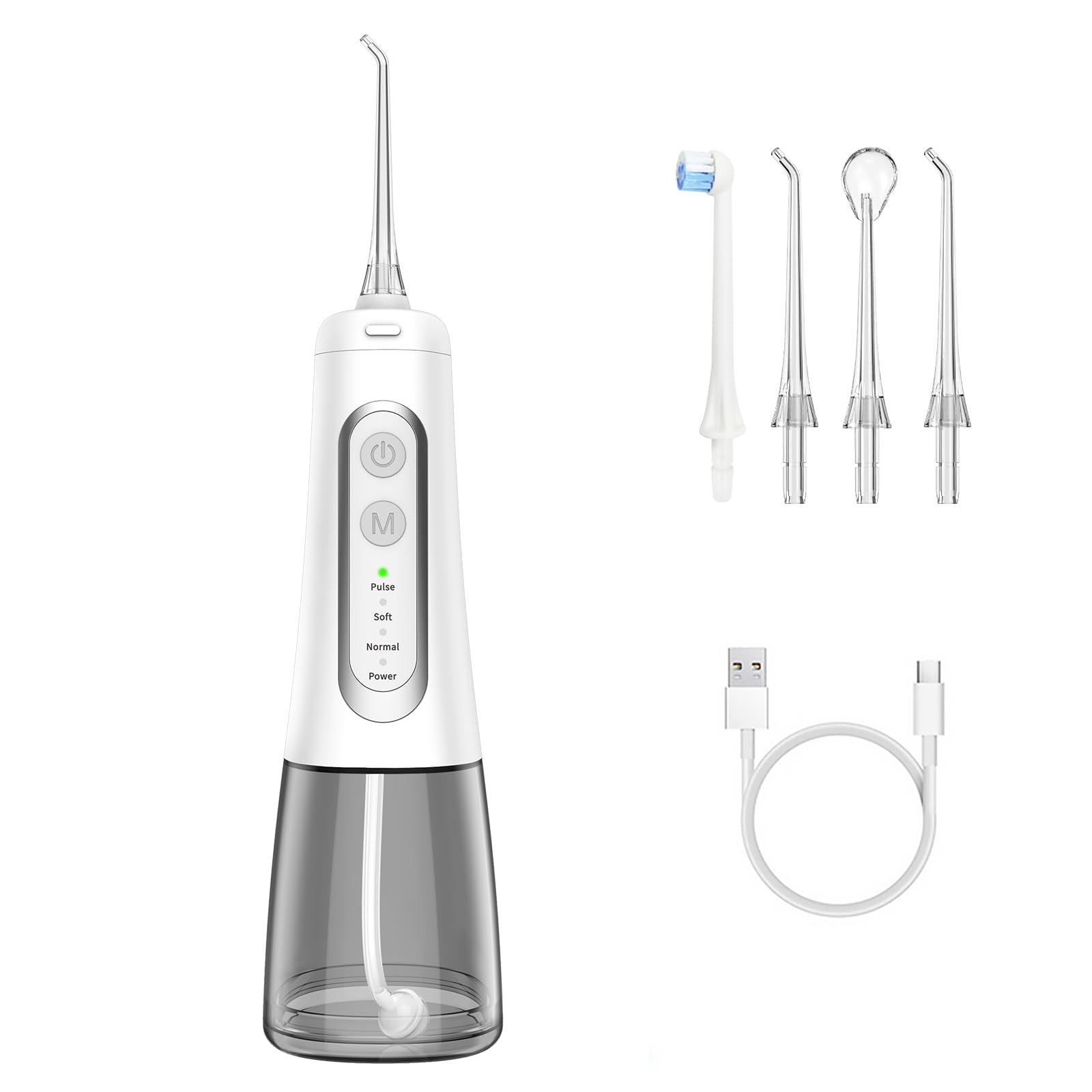 Dygoophy K1 cordless water flosser and oral irrigator in white — front view
