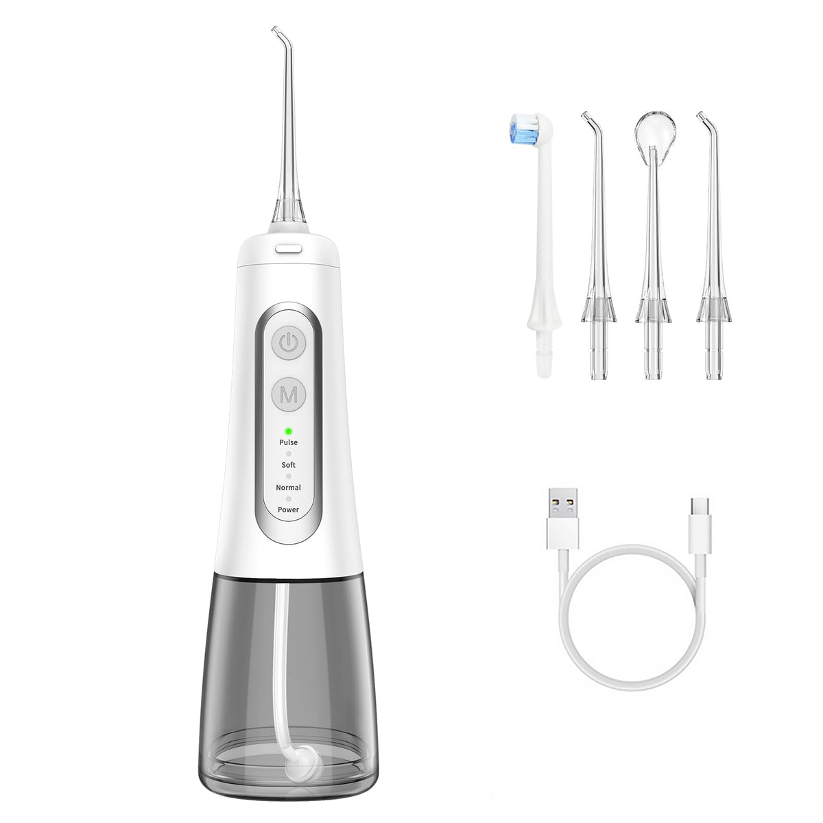 Dygoophy K1 cordless water flosser and oral irrigator in white — front view