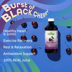 Dynamic Health Black Cherry Juice Concentrate 8oz label close-up
