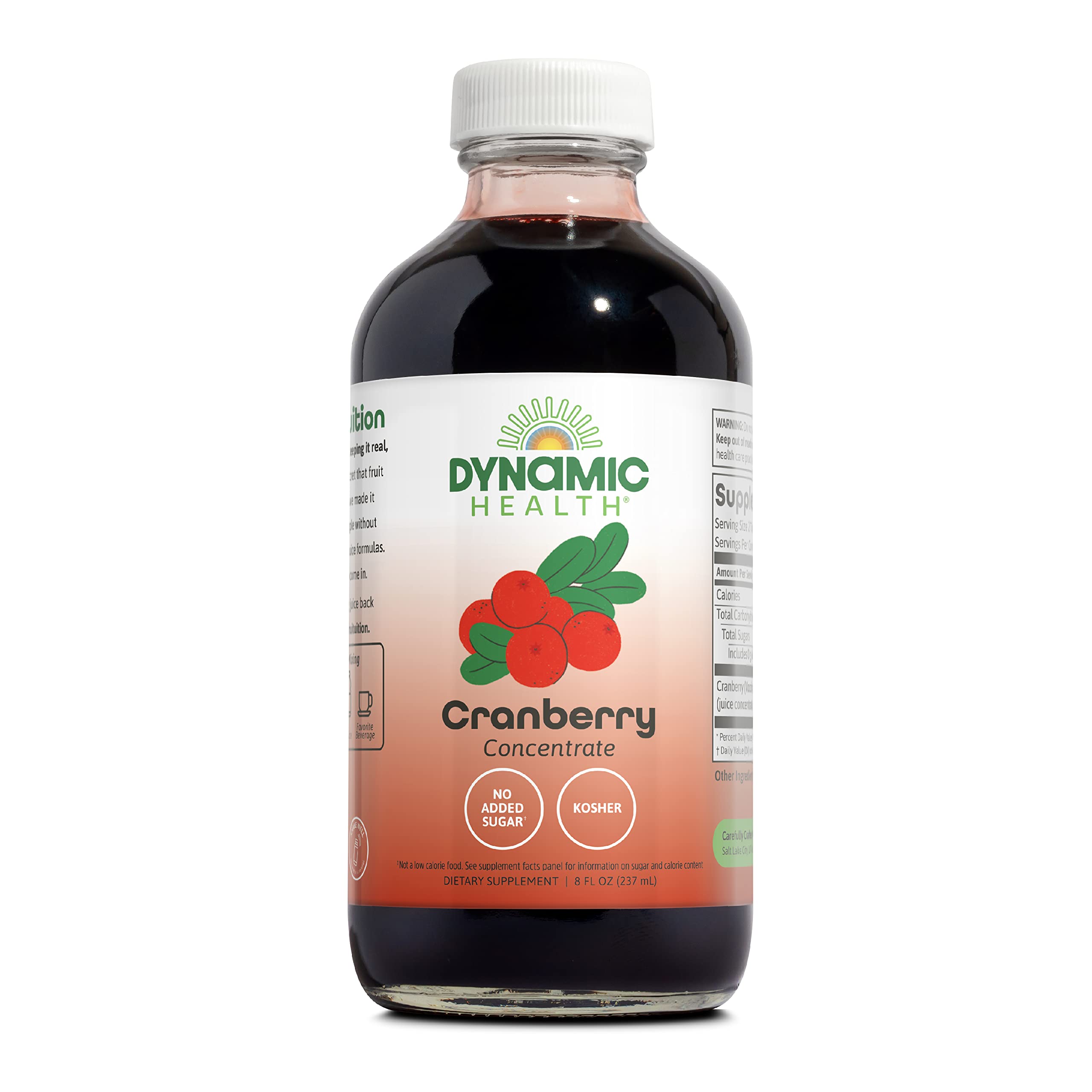 Dynamic Health Cranberry Juice Concentrate bottle unsweetened no added sugar