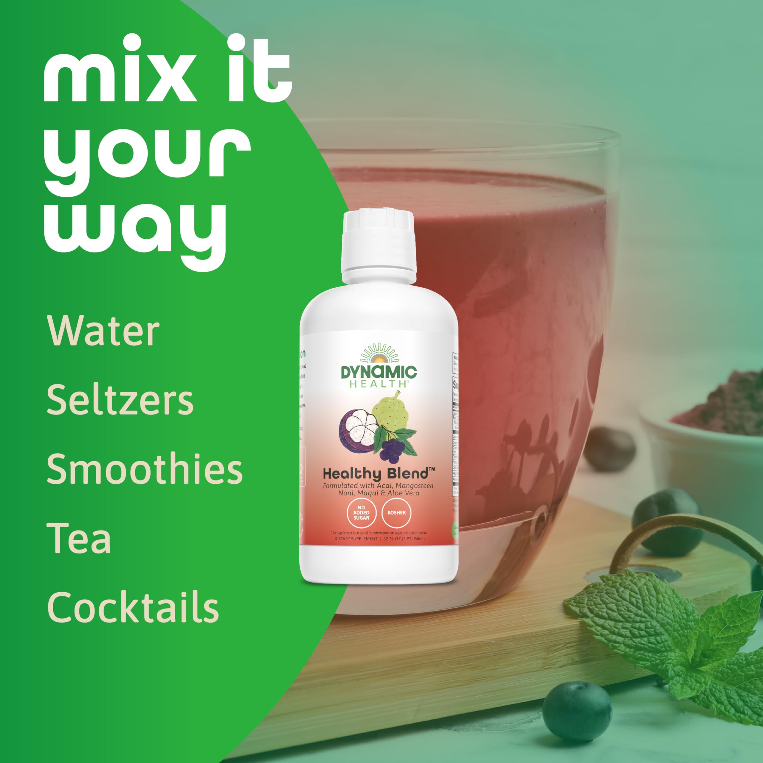 Dynamic Health Healthy Blend organic produce sourced from trusted growers