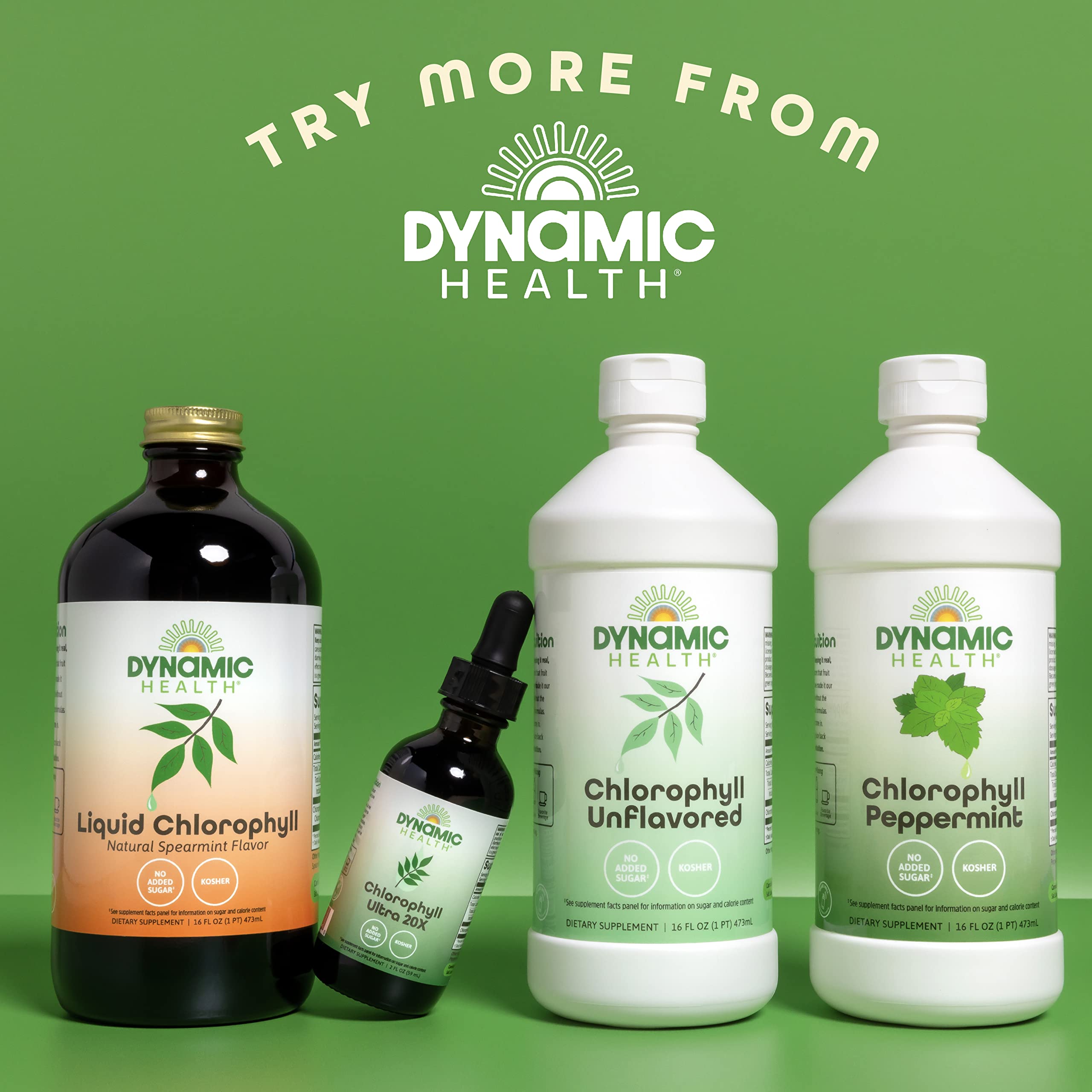 Close-up of Dynamic Health Liquid Chlorophyll label