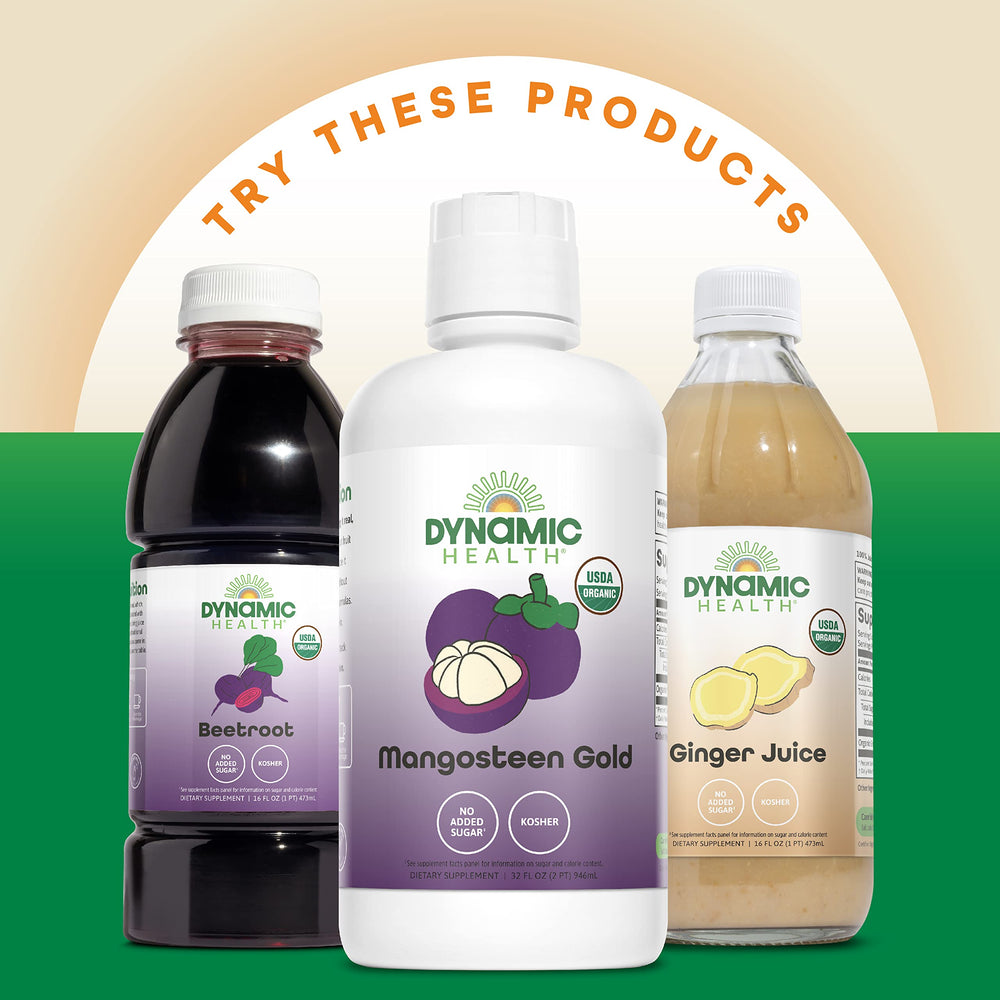 Dynamic Health certifications GMP Organic Halal Kosher on bottle