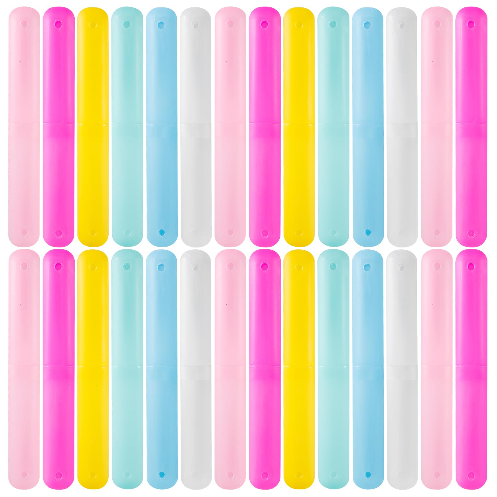 Dyrfolm 24-piece toothbrush case set in pink color