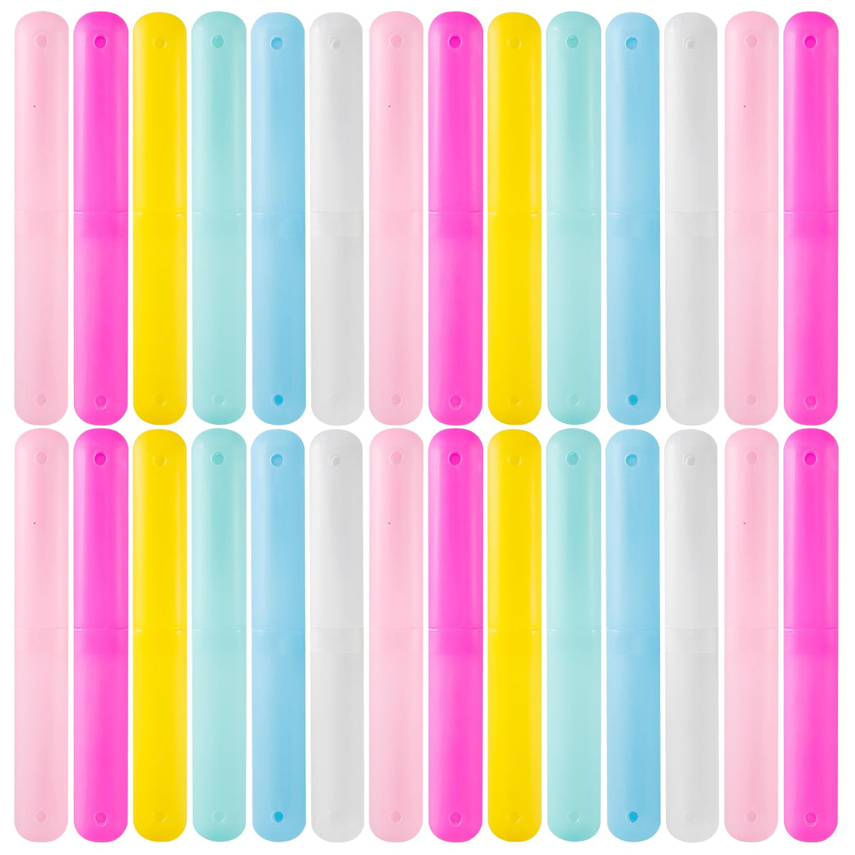 Dyrfolm 24-piece toothbrush case set in pink color