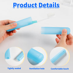 Dyrfolm 24-piece toothbrush case set in purple color