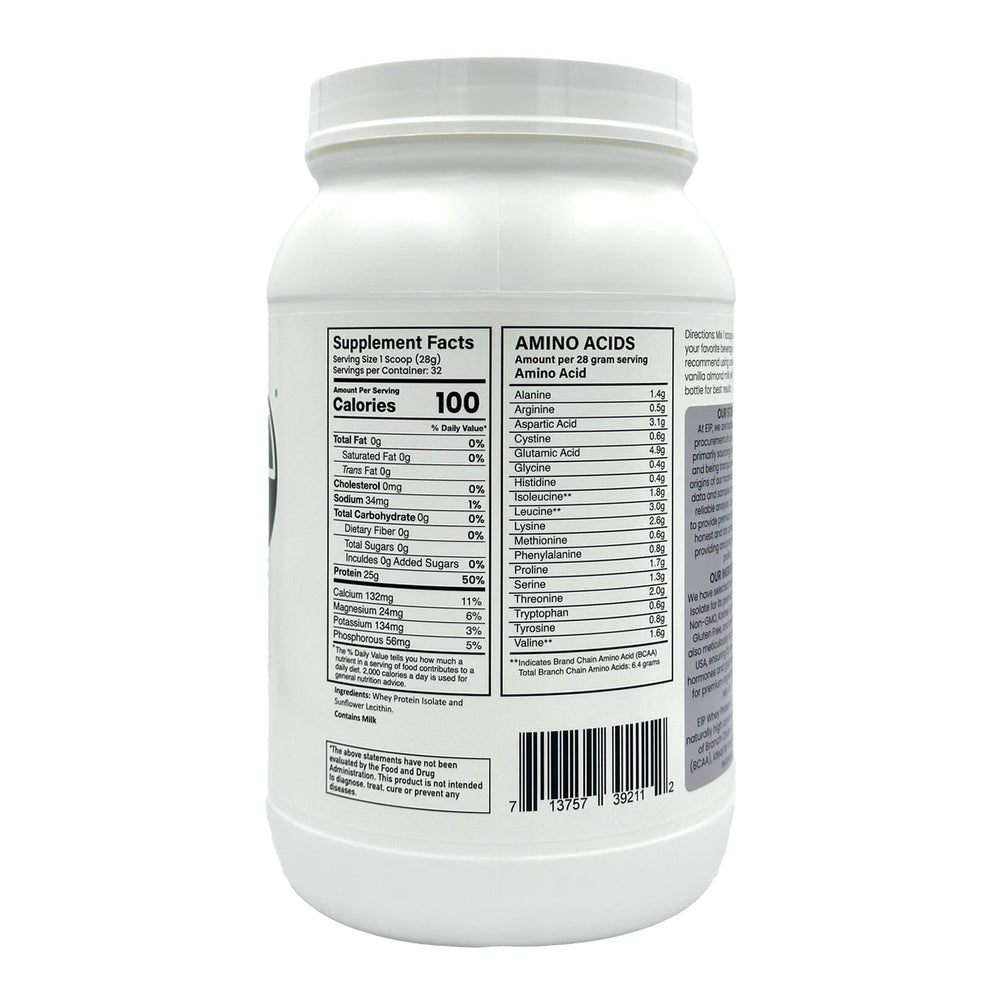 E1P Whey Protein Isolate label highlights kosher and halal certifications.