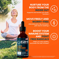 E2H Turmeric Curcumin Drops with Black Pepper second bottle