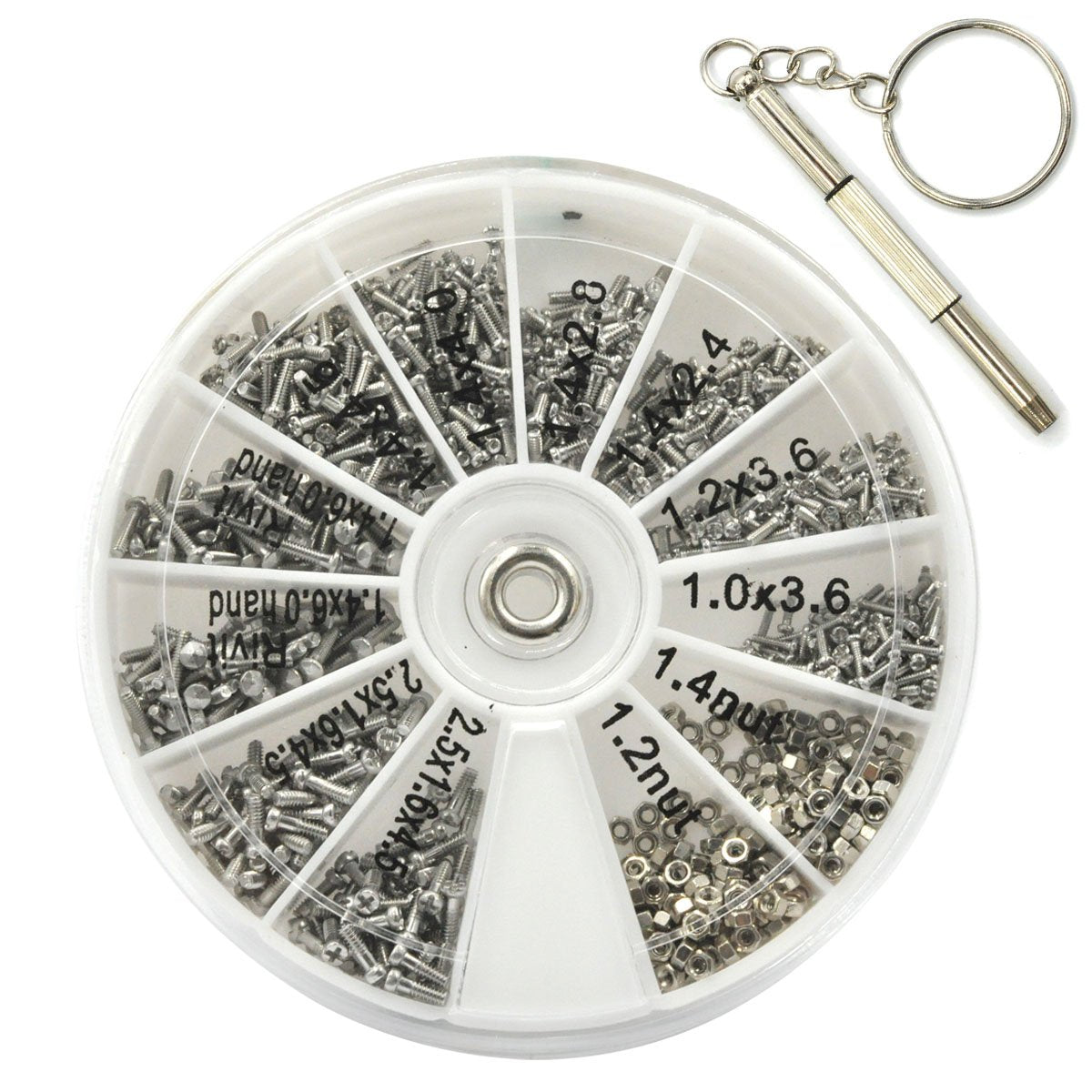 eZAKKA eyeglass repair kit box with screws and organizer
