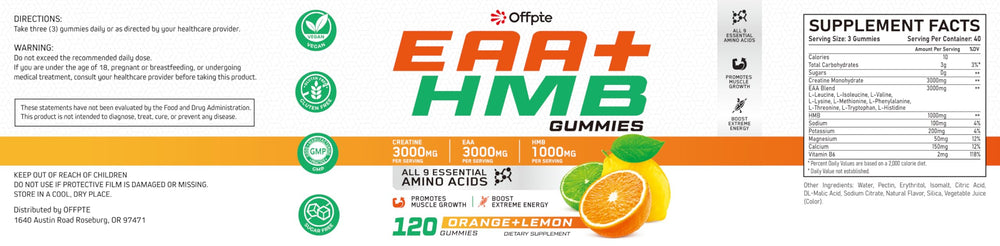 Lab-tested quality certificate for EAA Gummies