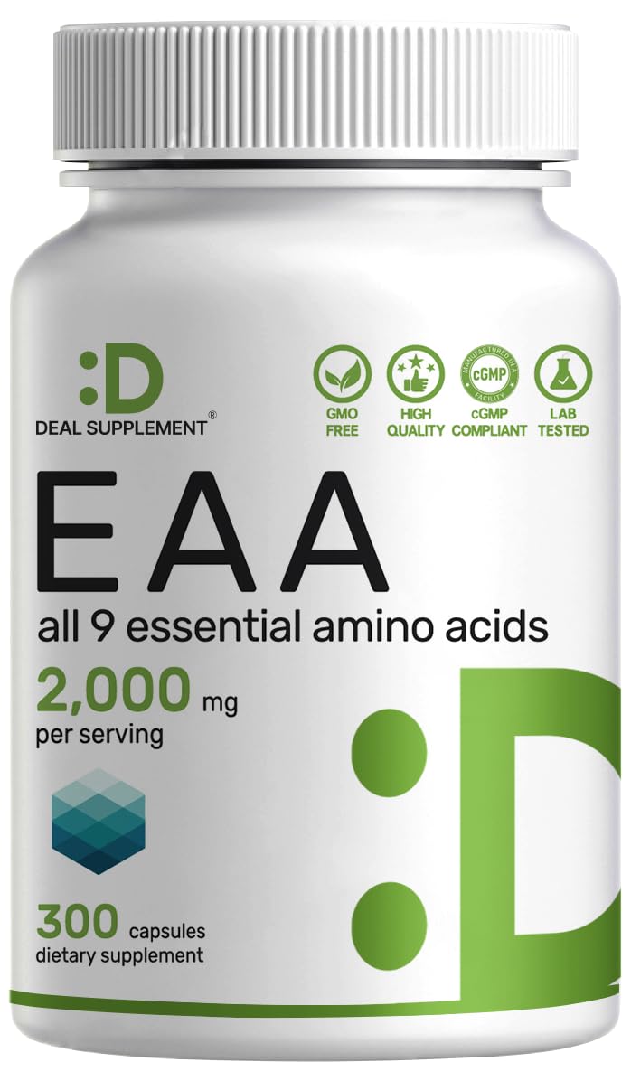 Front view of Deal Supplement Essential Amino Acids bottle (unflavored)