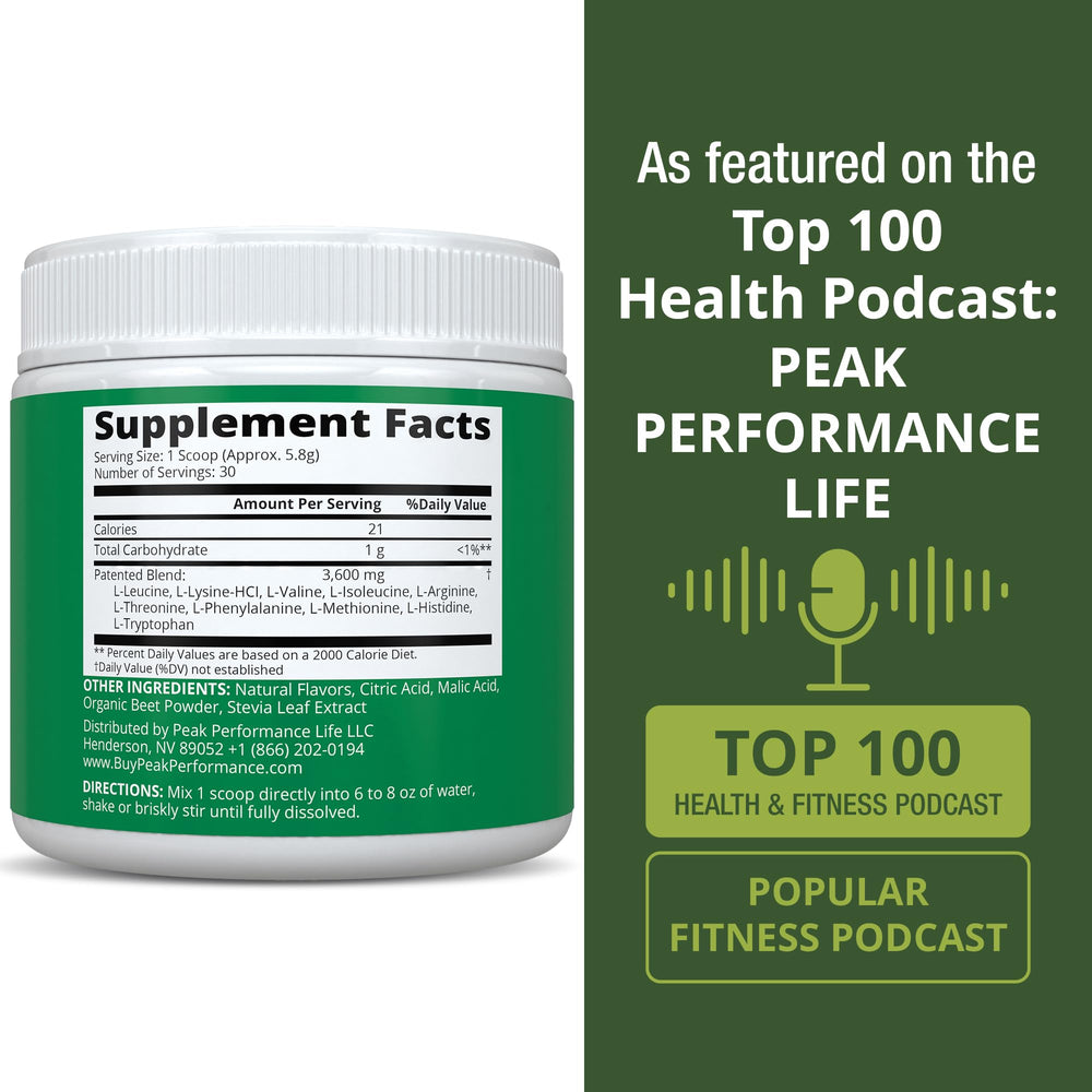 Graphic showing essential amino acids ratios