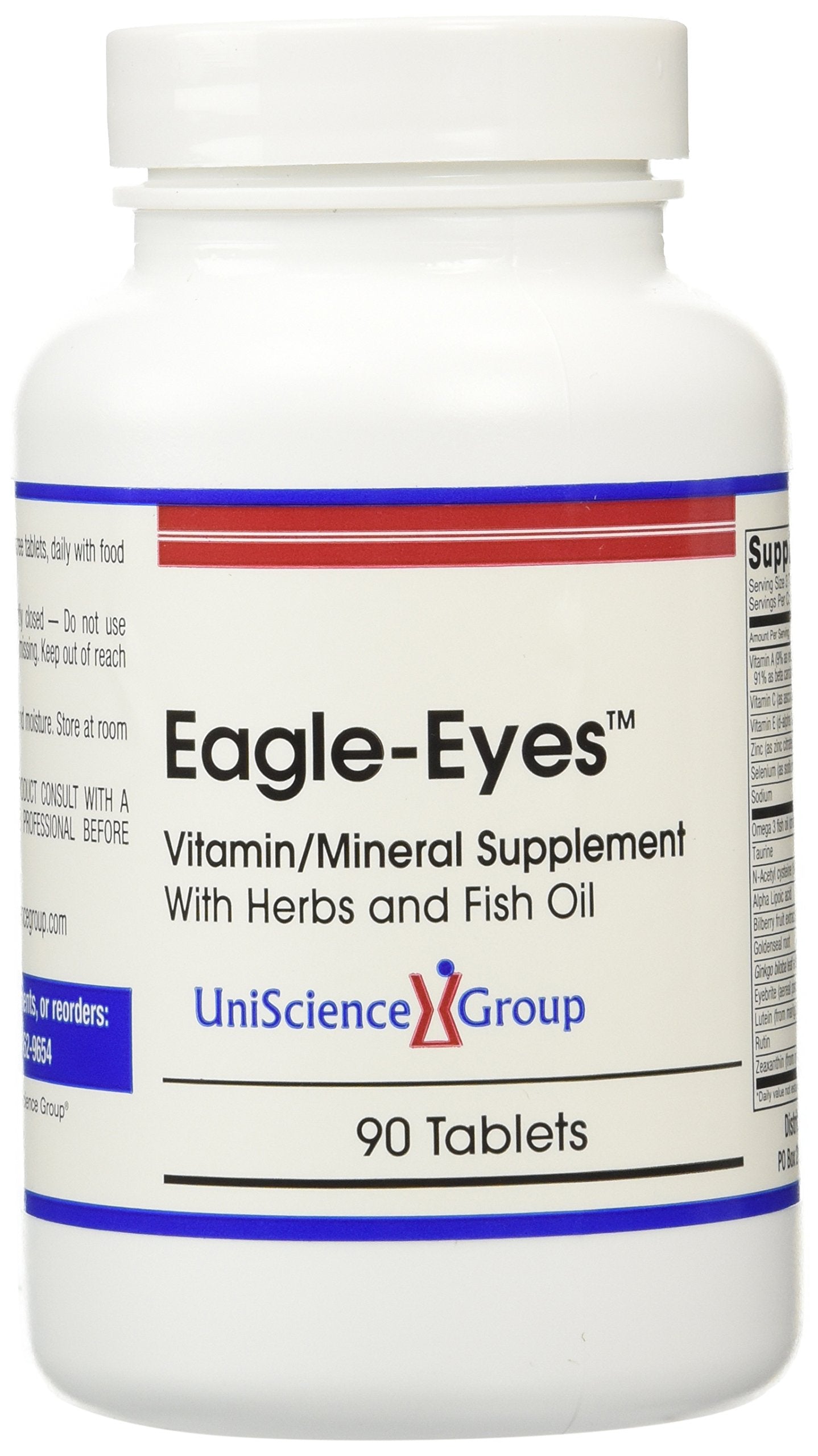 Eagle-Eyes vision support bottle with 90 tablets