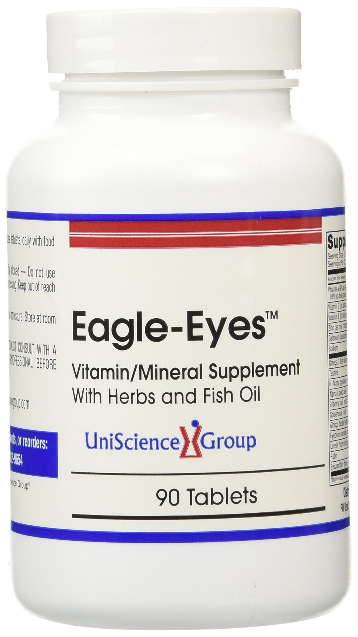 Eagle-Eyes vision support bottle with 90 tablets