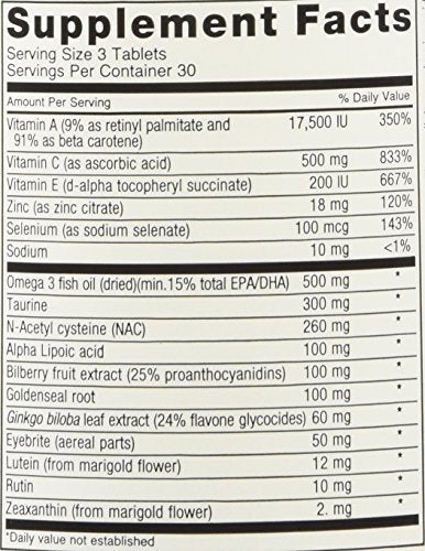 Front label of Eagle-Eyes bottle on white background