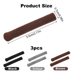 Non-slip cotton ear grips securing eyeglass temples