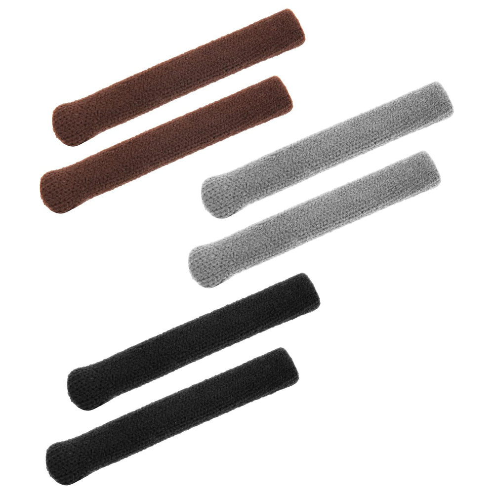 Close-up of knitted cotton texture on ear grips