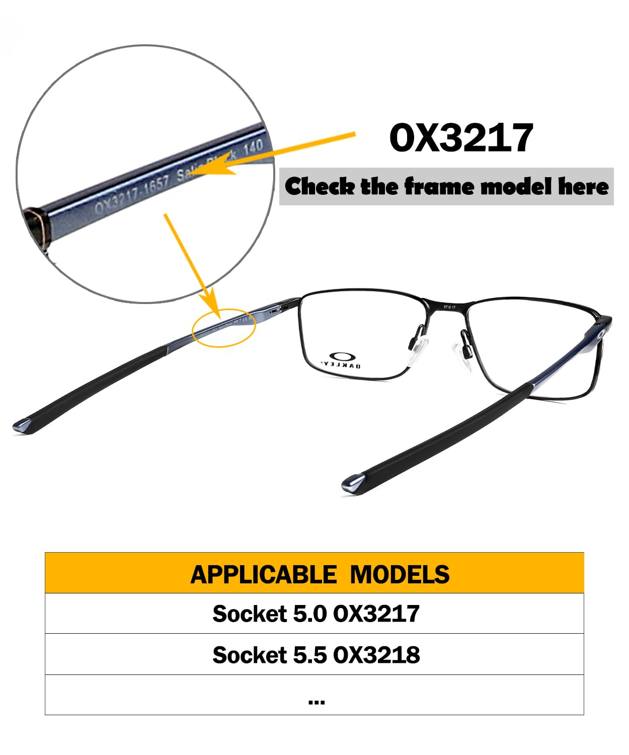 Includes 1 pair of black earsocks for Oakley frames
