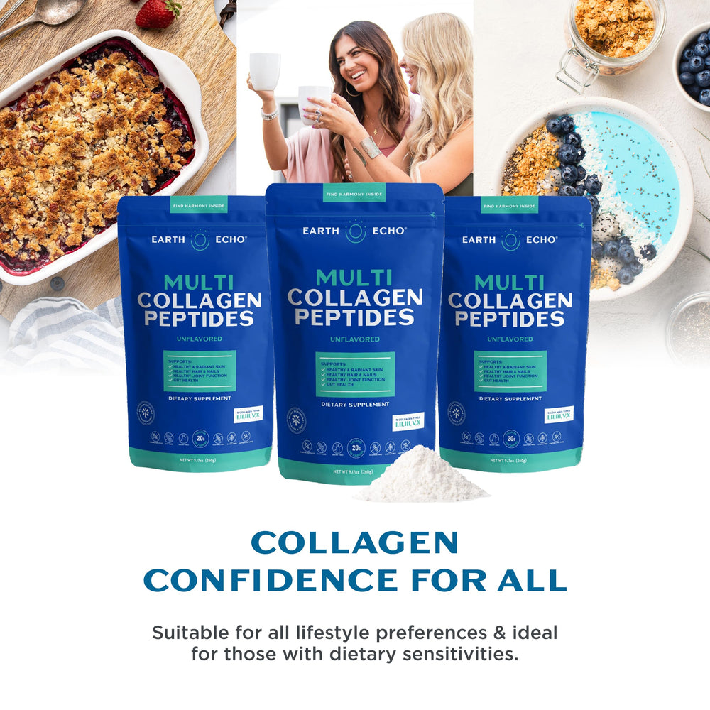 Collagen powder in a smoothie with fresh fruit