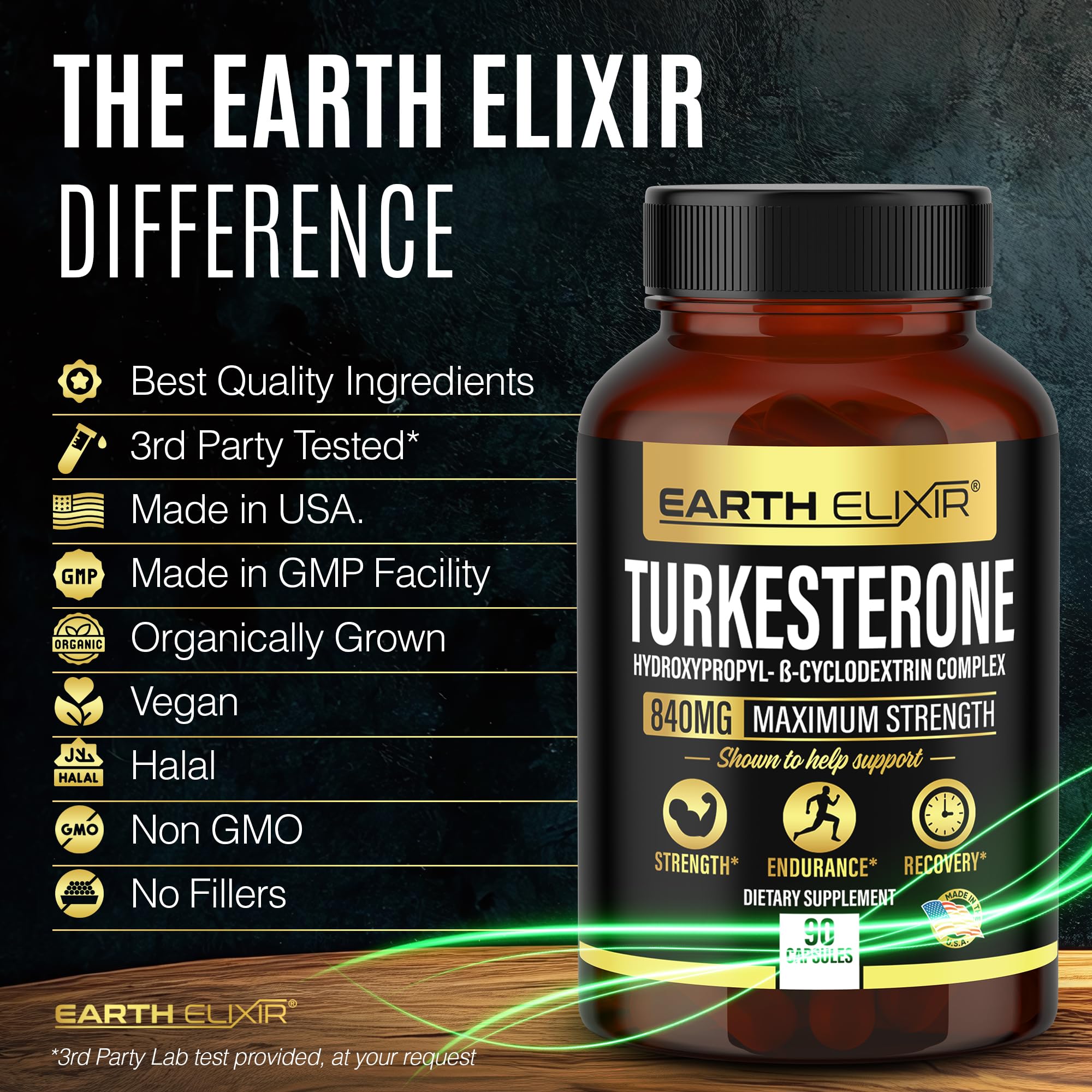 Front of Earth Elixir Turkesterone packaging