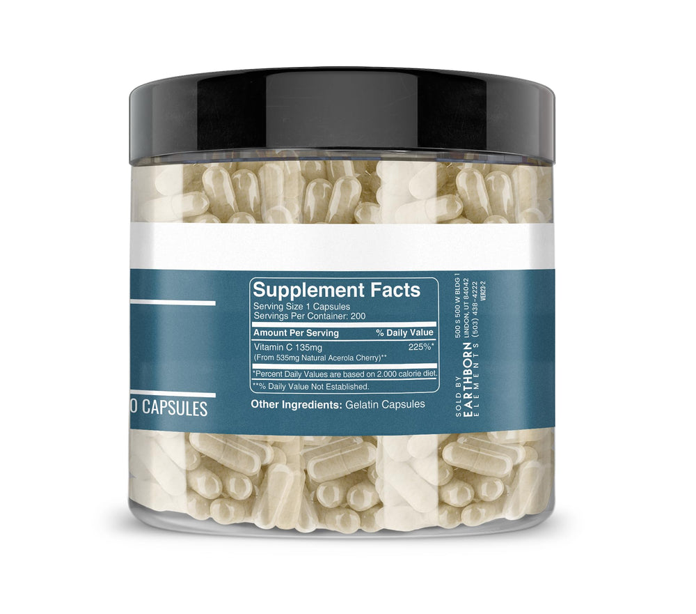 Close-up of Acerola Cherry capsules