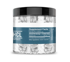 Bottle label close-up for Earthborn Elements Betaine HCl