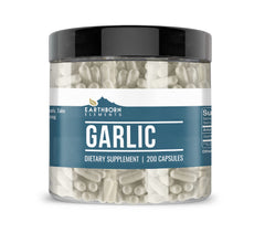 Earthborn Elements Garlic 200 Capsules front view