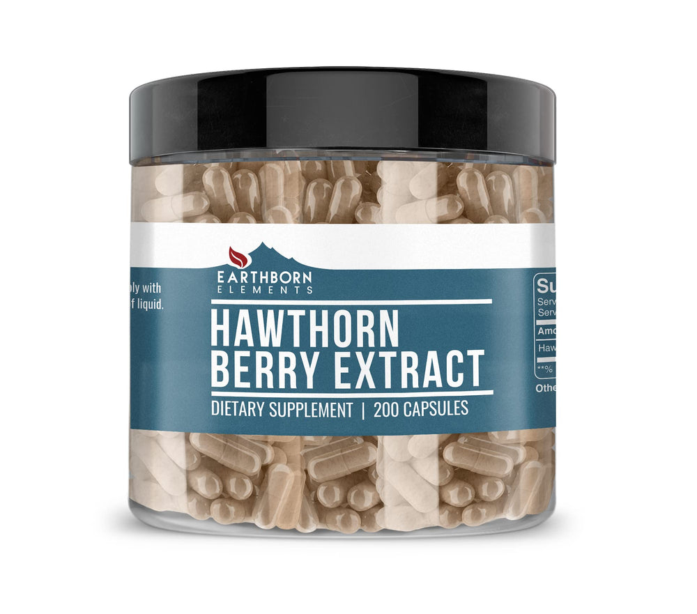 Earthborn Elements Hawthorn Berry Extract bottle with 200 capsules