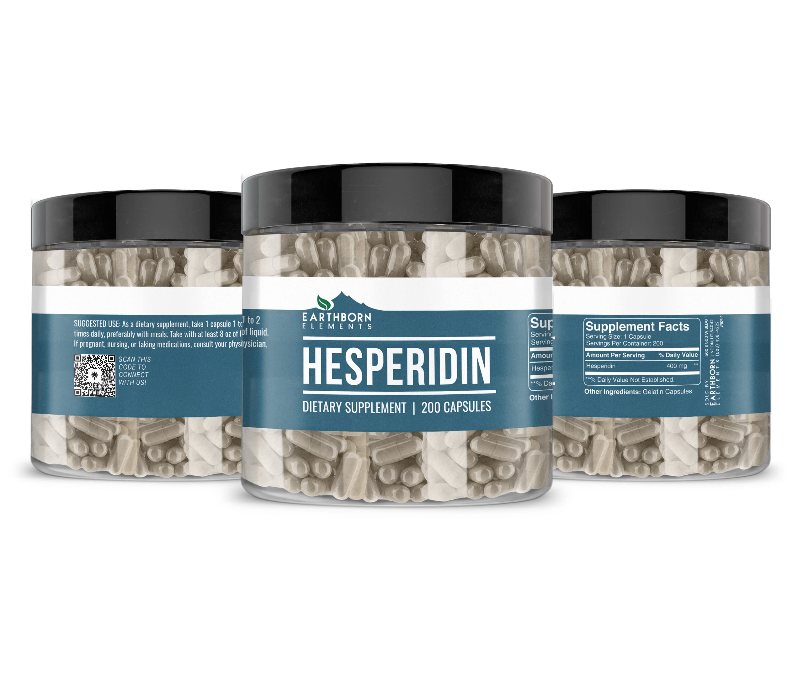 Six-month supply (200-day) of hesperidin capsules