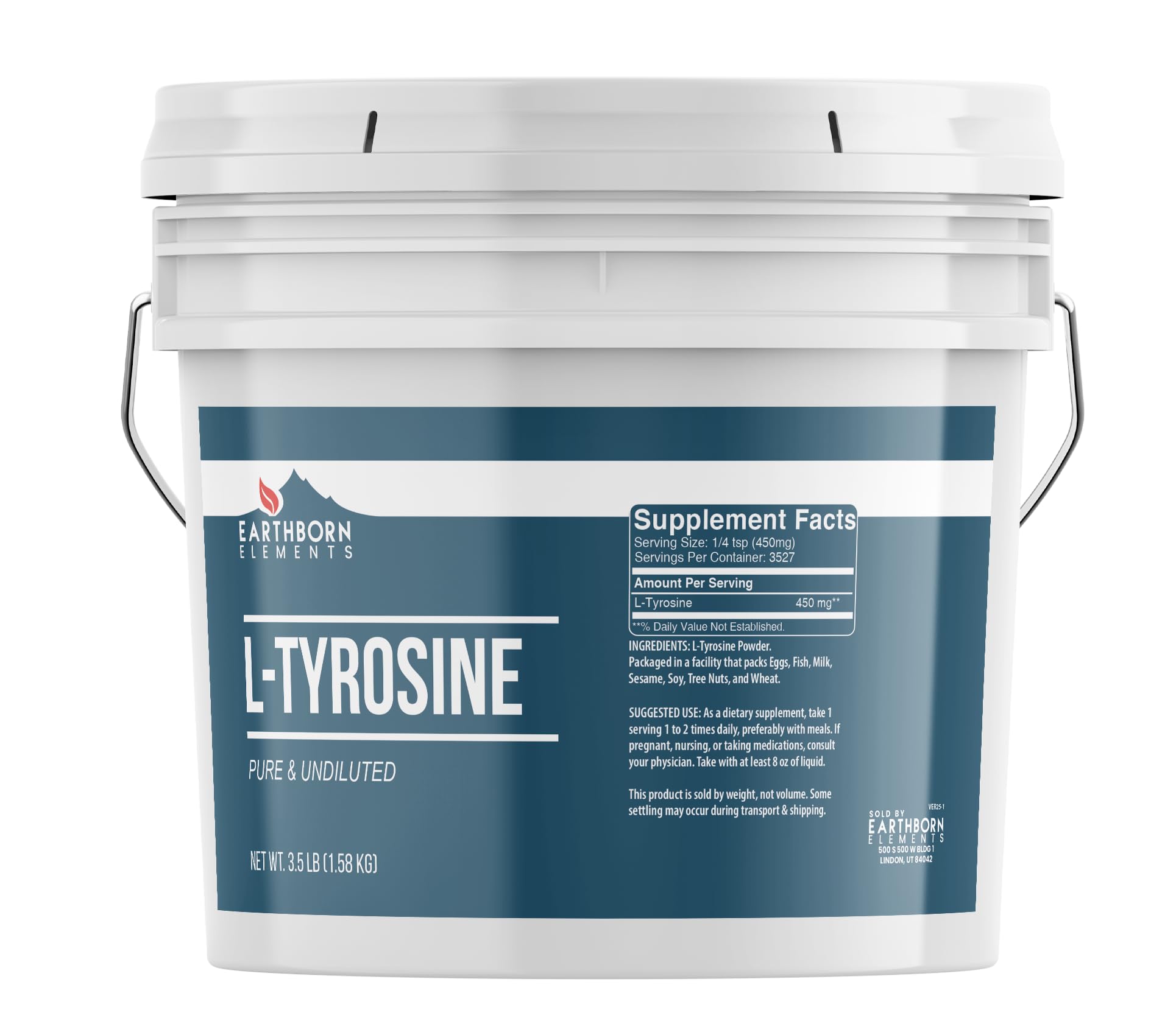 Earthborn Elements L-Tyrosine 1 Gallon Bucket product photo