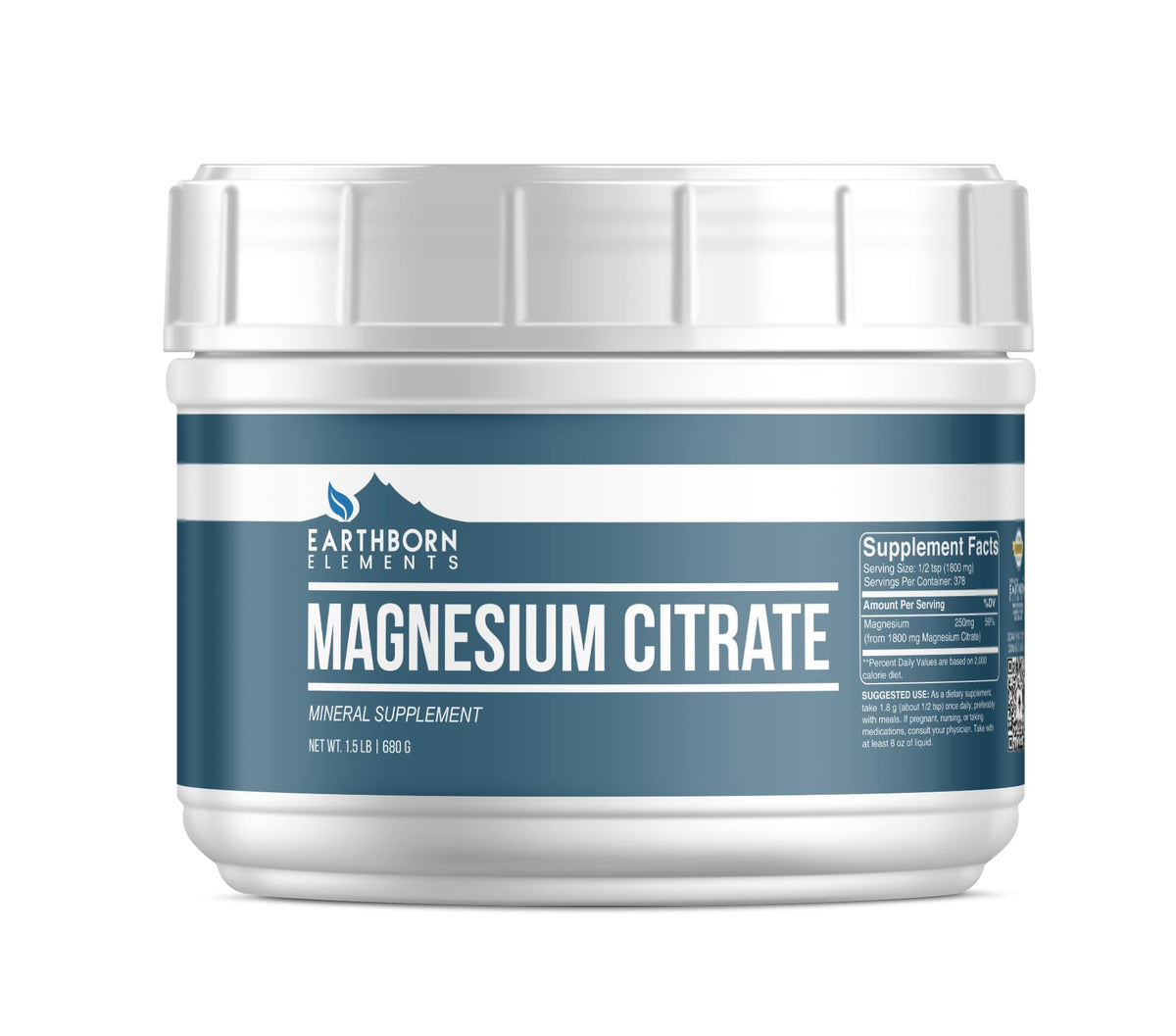 Earthborn Elements Magnesium Citrate bottle - 1.5 lb