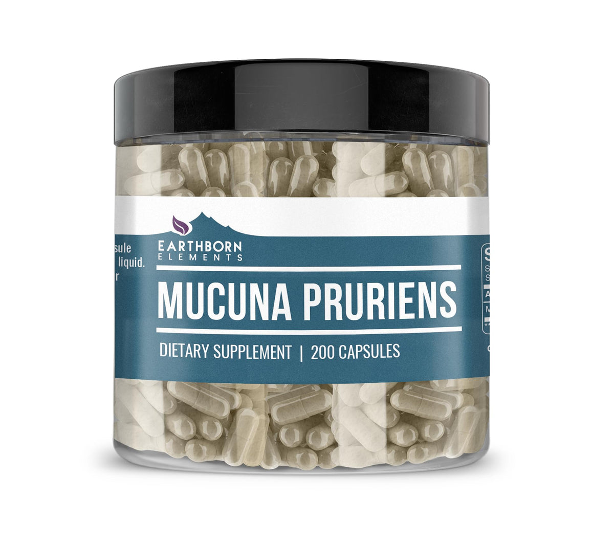 Earthborn Elements Mucuna Pruriens Extract bottle in a reusable plastic jar