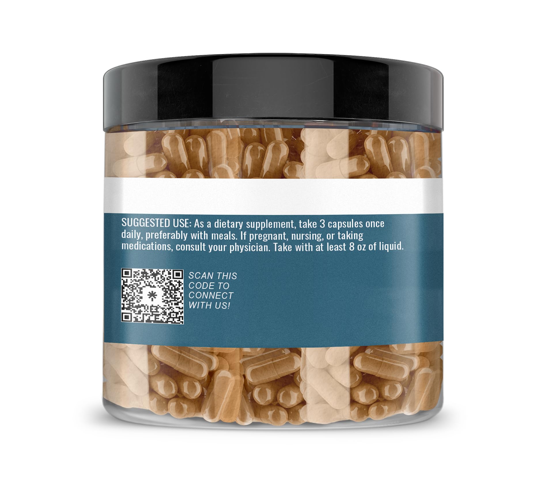 Close-up of Turmeric & Moringa capsules