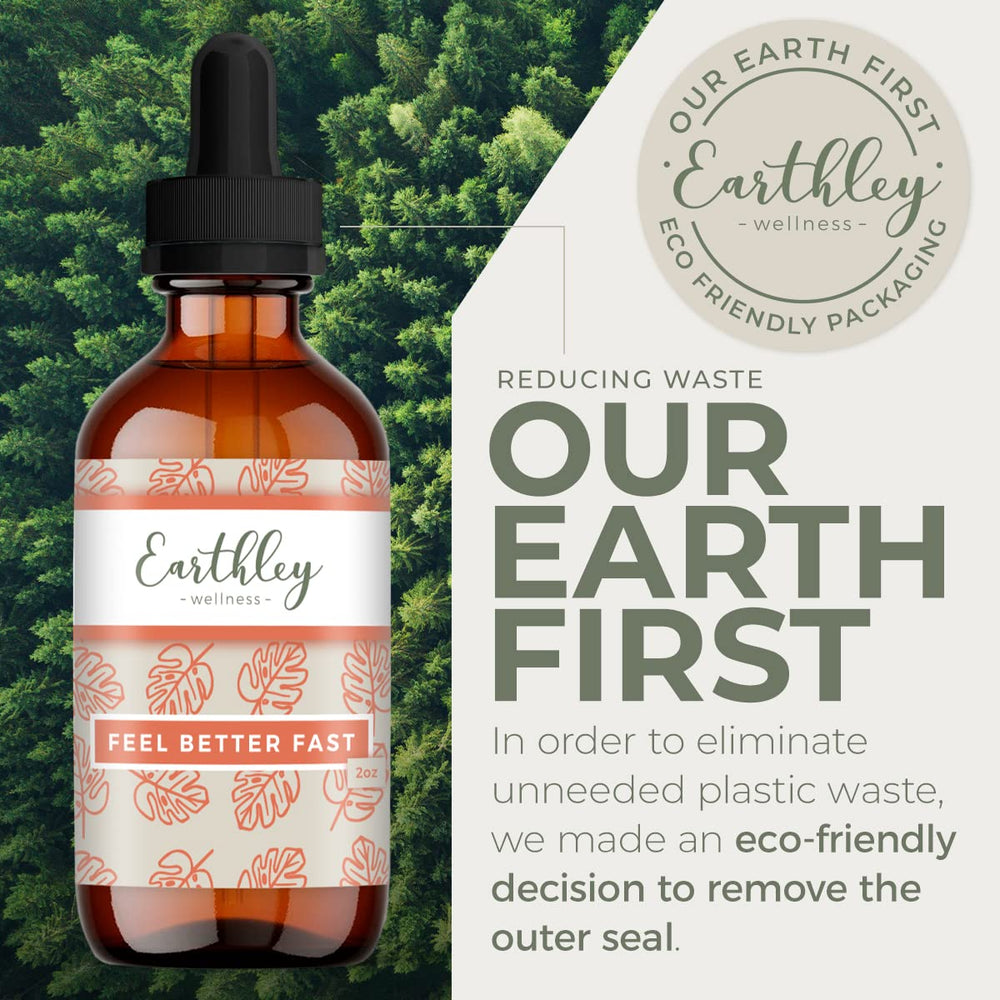 Earthley Feel Better Fast bottle with dropper