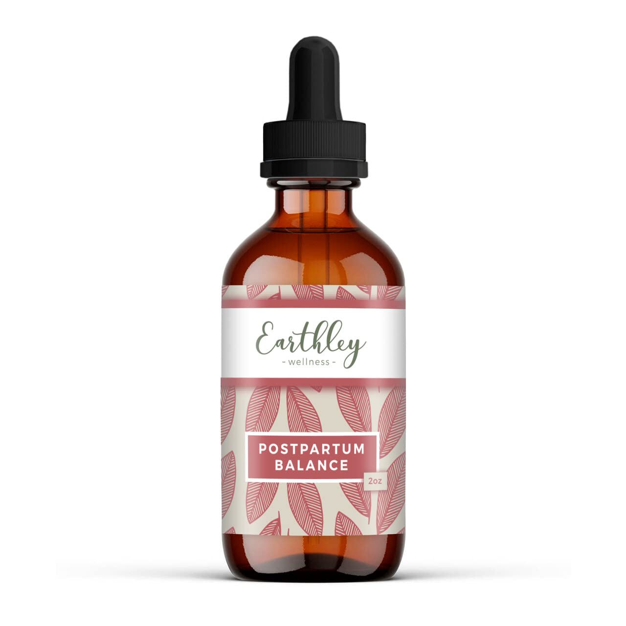 Earthley Wellness Postpartum Balance bottle and box on a neutral surface