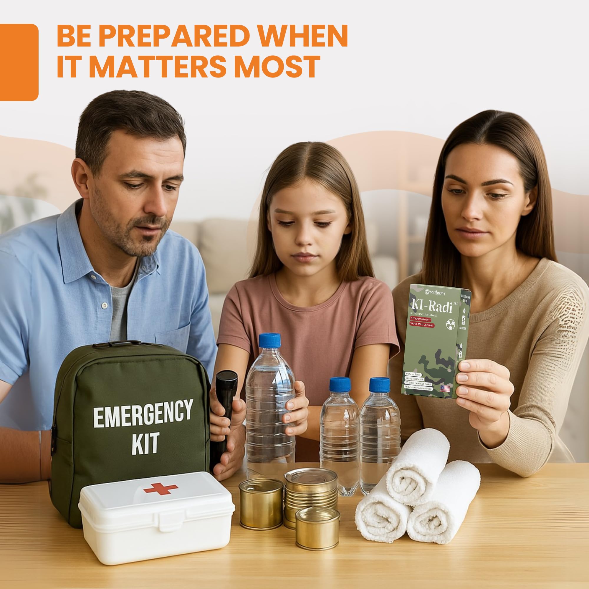 Foil-foil blister packaging protecting iodide tablets