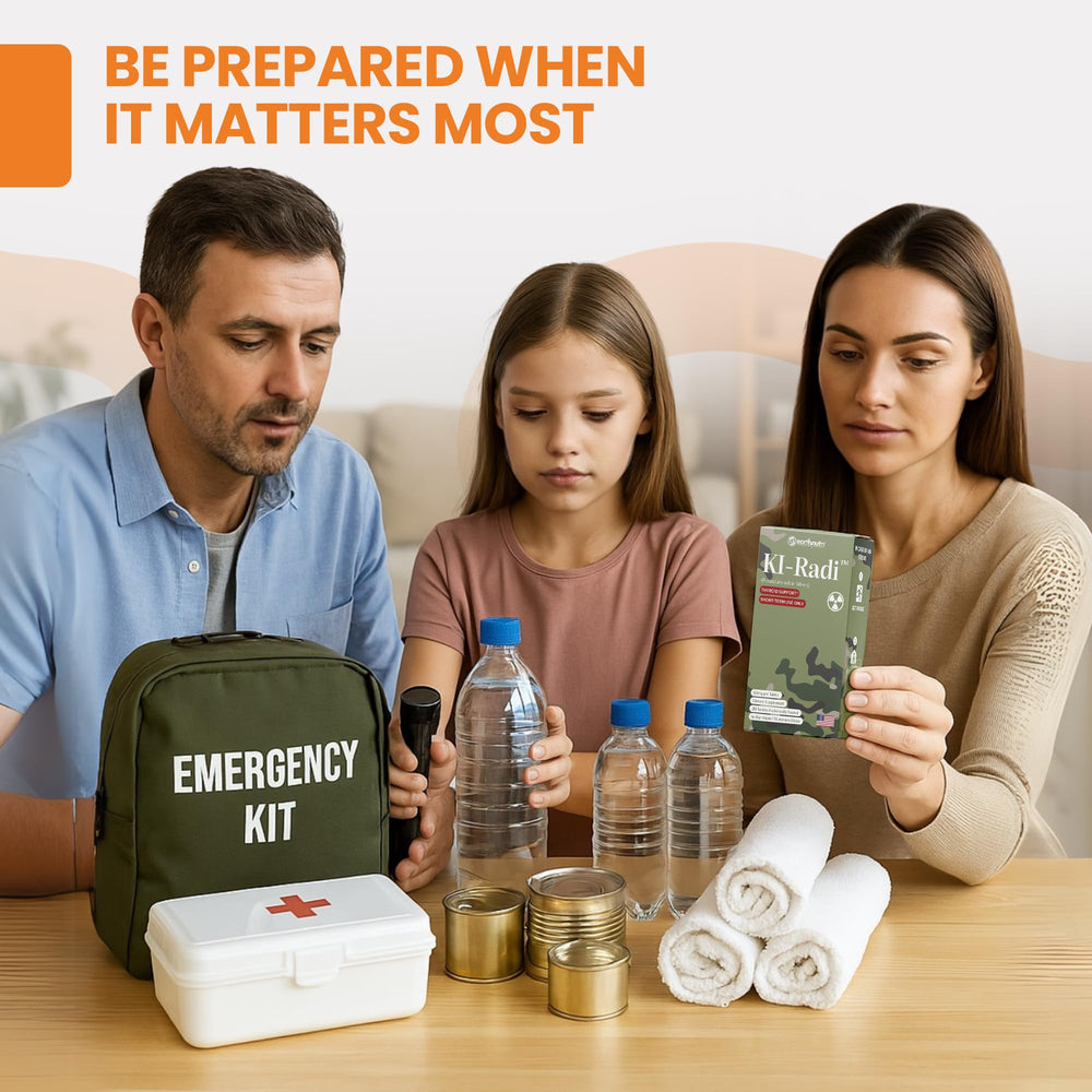 Foil-foil blister packaging protecting iodide tablets