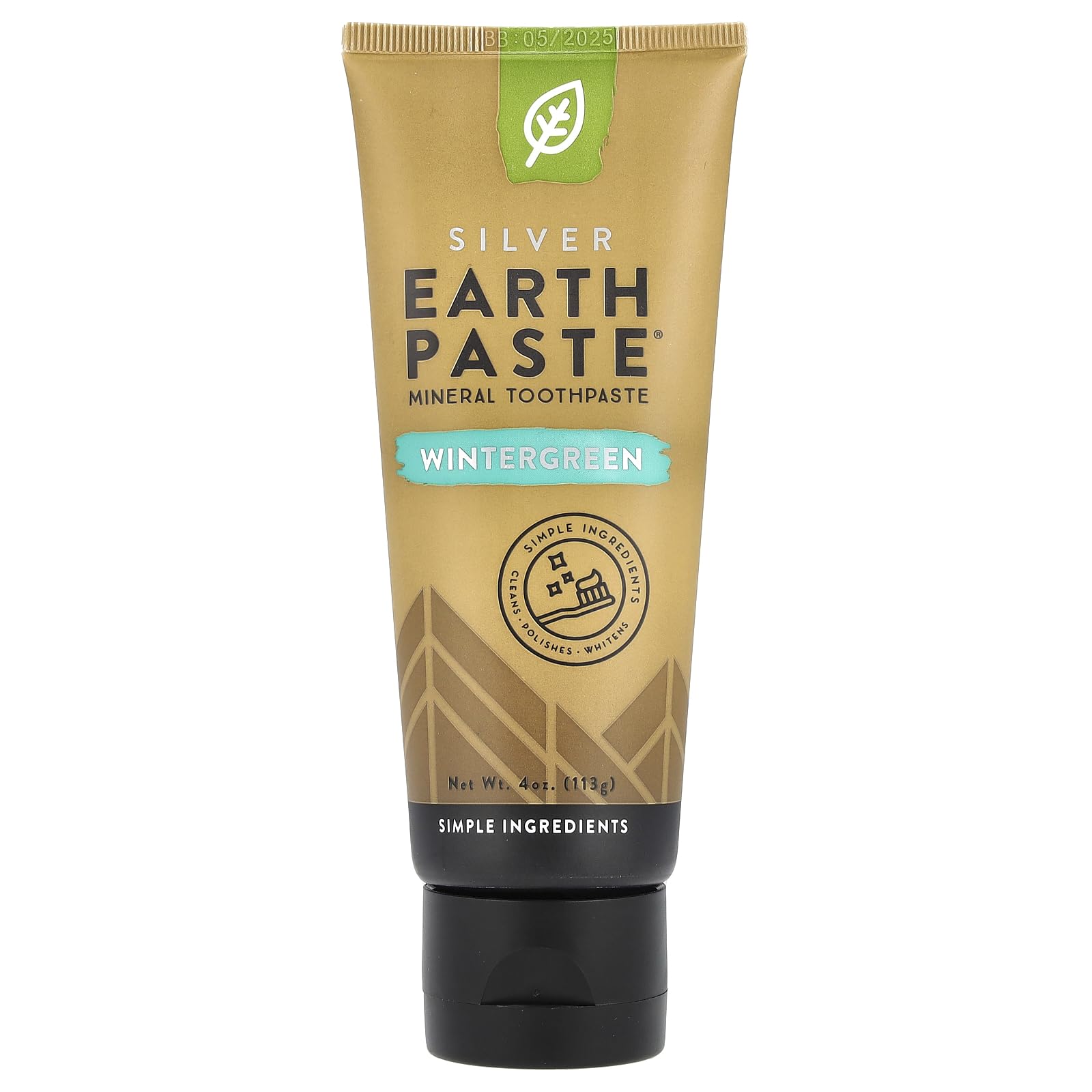 Redmond Earthpaste Wintergreen 3-pack toothpaste tubes exterior