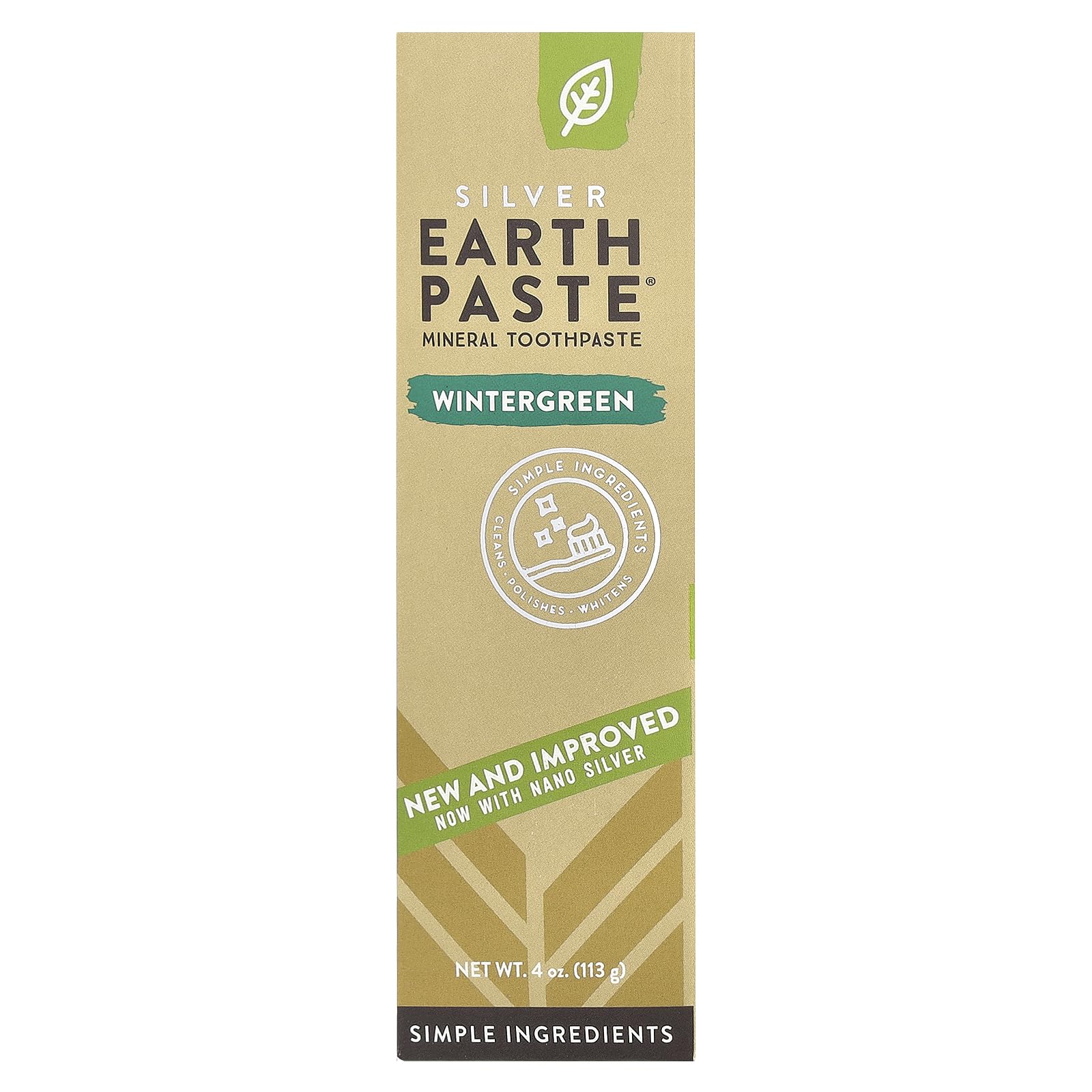 Earthpaste Wintergreen ingredients: bentonite clay, xylitol, sea salt, activated charcoal