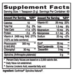 Spoon of EARTHRISE Spirulina Powder